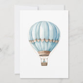 Watercolor Teddy Bear & Balloons First Birthday Pa サンキューカード (裏面)