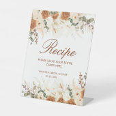 Watercolor Terracotta Floral Recipe Station 台座サイン (正面)