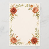 Watercolor Terracotta Wedding Program プログラム (裏面)