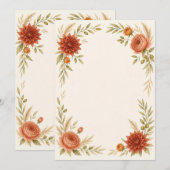 Watercolor Terracotta Wedding Program プログラム (正面/裏面)