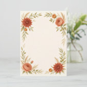 Watercolor Terracotta Wedding Program プログラム (スタンド正面)