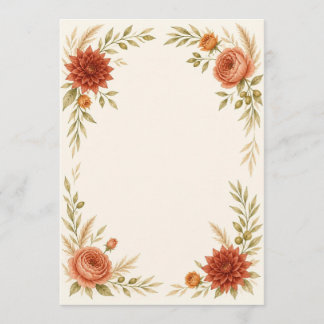 Watercolor Terracotta Wedding Program プログラム