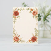 Watercolor Terracotta Wedding RSVP Card (スタンド正面)
