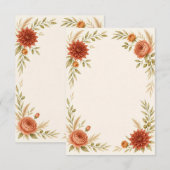Watercolor Terracotta Wedding RSVP Card (正面/裏面)