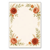 Watercolor Terracotta Wedding Table Number テーブルナンバー (裏面)