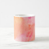 Watercolor texture pink orange コーヒーマグカップ (中央)