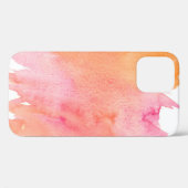 Watercolor texture pink orange Case-Mate iPhoneケース (裏面 (横))