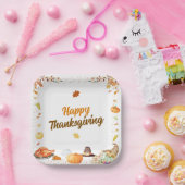Watercolor Thanksgiving ペーパープレート (パーティー)