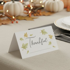 Watercolor Thanksgiving Place Card and Gratitude  