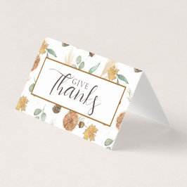 Watercolor Thanksgiving Place Card and Gratitude