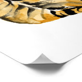 Watercolor Tiger Sitting ポスター (角)