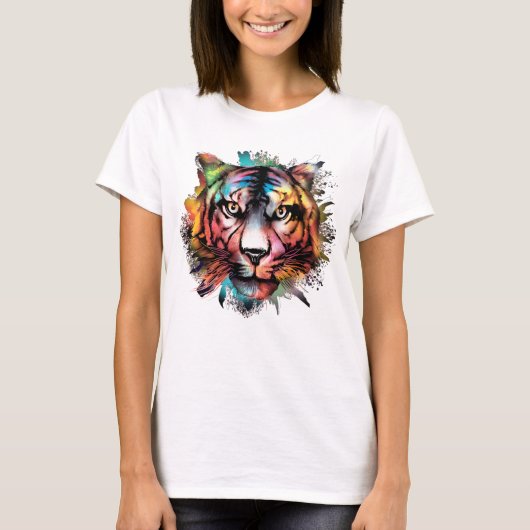 Watercolor Tiger Tシャツ (正面)