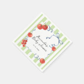 Watercolor tomato baby shower  スタンダードカクテルナプキン (角)
