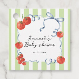 Watercolor tomato baby shower  フェイバータグ