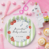 Watercolor tomato baby shower  ペーパープレート (パーティー)