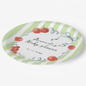 Watercolor tomato baby shower  ペーパープレート (アングル)