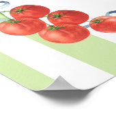 Watercolor Tomato Welcome to Baby Shower ポスター (角)