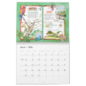 Watercolor Travel Calendar Around the World 2026 カレンダー (3月 2026)