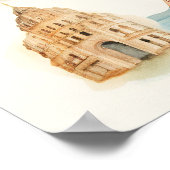 Watercolor Travel Map ポスター (角)