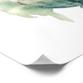 Watercolor Travel Map ポスター (角)