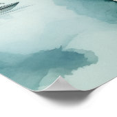 Watercolor Travel Map ポスター (角)