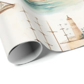 Watercolor Travel Map ラッピングペーパー (ロールコーナー)