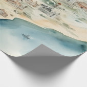 Watercolor Travel Map ラッピングペーパー (角)