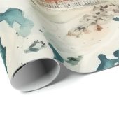 Watercolor Travel Map ラッピングペーパー (ロールコーナー)