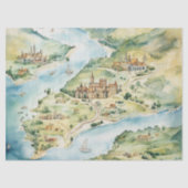 Watercolor Travel Map 薄葉紙 (正面)