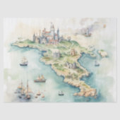 Watercolor Travel Map 薄葉紙 (正面)