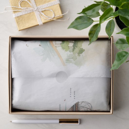 Watercolor Travel Map 薄葉紙 (ギフト)