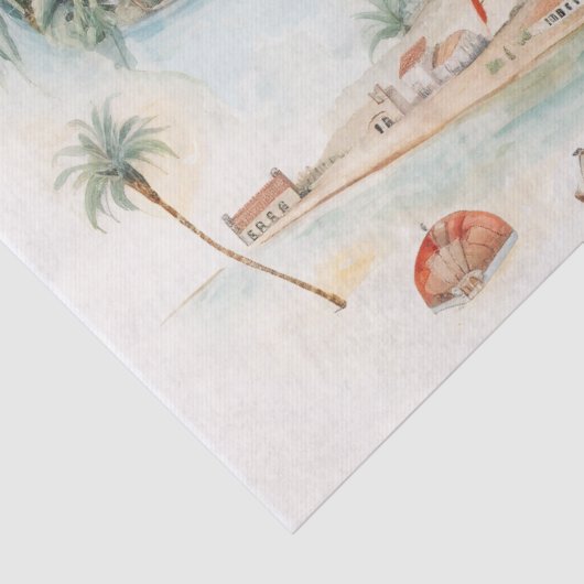 Watercolor Travel Map 薄葉紙 (詳細)