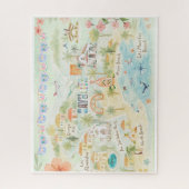 Watercolor Travel Postcard | メキシコ サユリータ ジグソーパズル (縦)