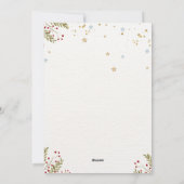 Watercolor Tree and Golden Details Elegant  シーズンカード (裏面)