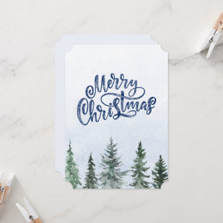 Watercolor Tree Non Photo Watercolor Christmas カード