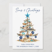 Watercolor Tree Seas and Greetings Beach シーズンカード (正面)