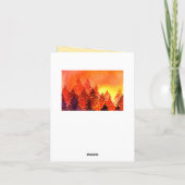Watercolor Trees Thank You Card ノートカード (裏面)