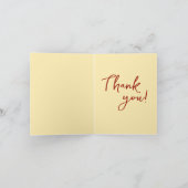 Watercolor Trees Thank You Card ノートカード (内部)