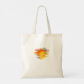 Watercolor Tropical Beach Landscape Palms トートバッグ (裏面)