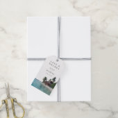 Watercolor Tropical Beach Wedding Thank You ギフトタグ (より糸付き)