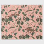 Watercolor tropical exotic pattern with orchid, gr ラッピングペーパー (フラット)
