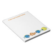 Watercolor Tropical Fish Personalized ノートパッド (アングル)