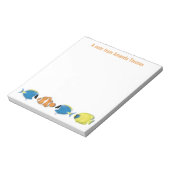 Watercolor Tropical Fish Personalized ノートパッド (回転)