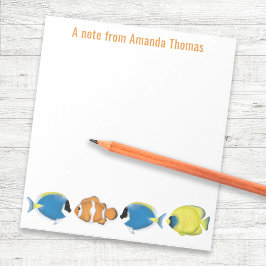 Watercolor Tropical Fish Personalized ノートパッド