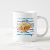 WATERCOLOR TROPICAL FISH VACATION RENTAL ジャンボコーヒーマグカップ (右)
