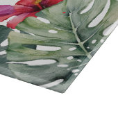 Watercolor Tropical Floral Botanical Beach House カッティングボード (角)