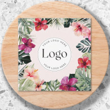Watercolor Tropical Floral Botanical Logo