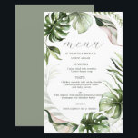 Watercolor Tropical Leaves Greenery<br><div class="desc">Elegant watercolor tropical leaves and greenery.  Select the "customize" button to change the font style,  color,  and size.</div>