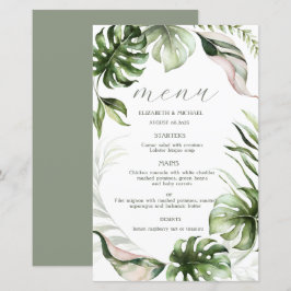 Watercolor Tropical Leaves Greenery 