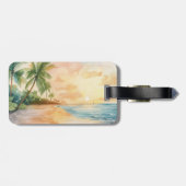 Watercolor Tropical Sunset ラゲッジタグ (裏面横)